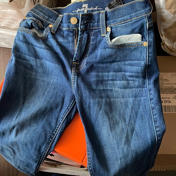 New 7 for all mankind Gwenevere Blue Jeans size 25 - Picture 1 of 6